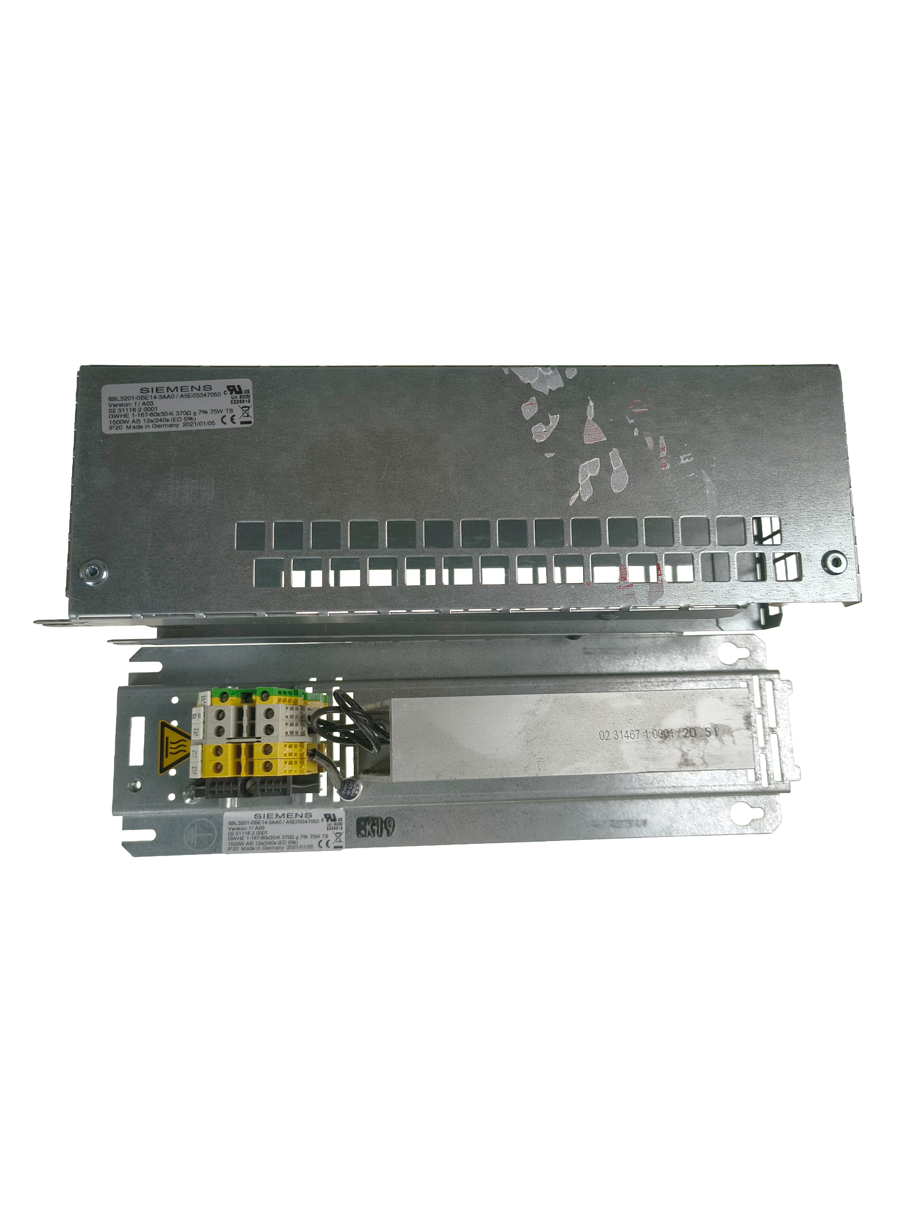 Siemens 6SL3201-0BE14-3AA0 BRAKING RESISTOR FSA 370 OHM — Resistors & Inductors