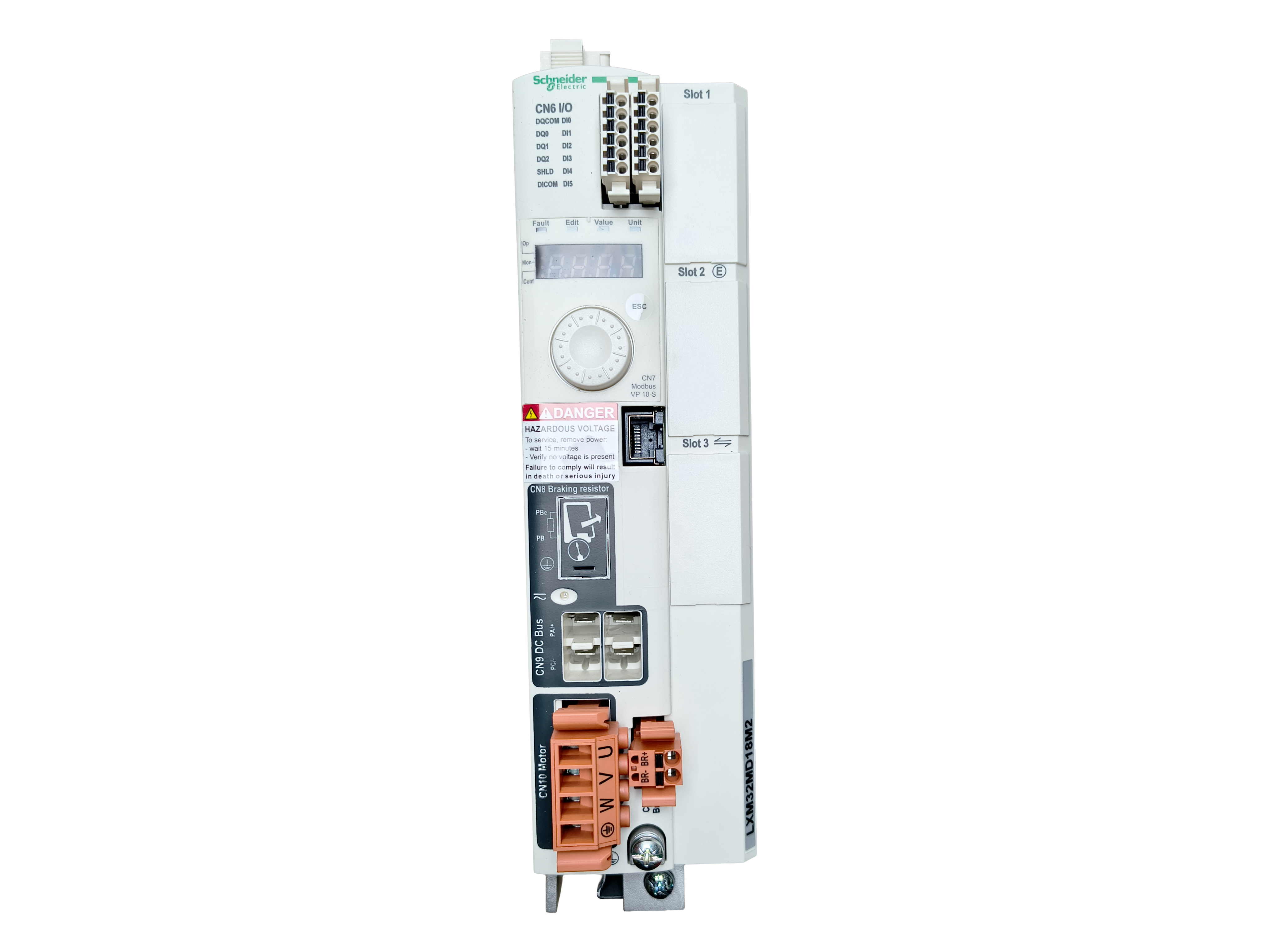 Schneider Electric LXM32MD18M2 motion servo drive, Lexium 32, 10A, single phase, supply voltage 115 to 230V, 0.5 to 1kW — Power Supplies & Controllers