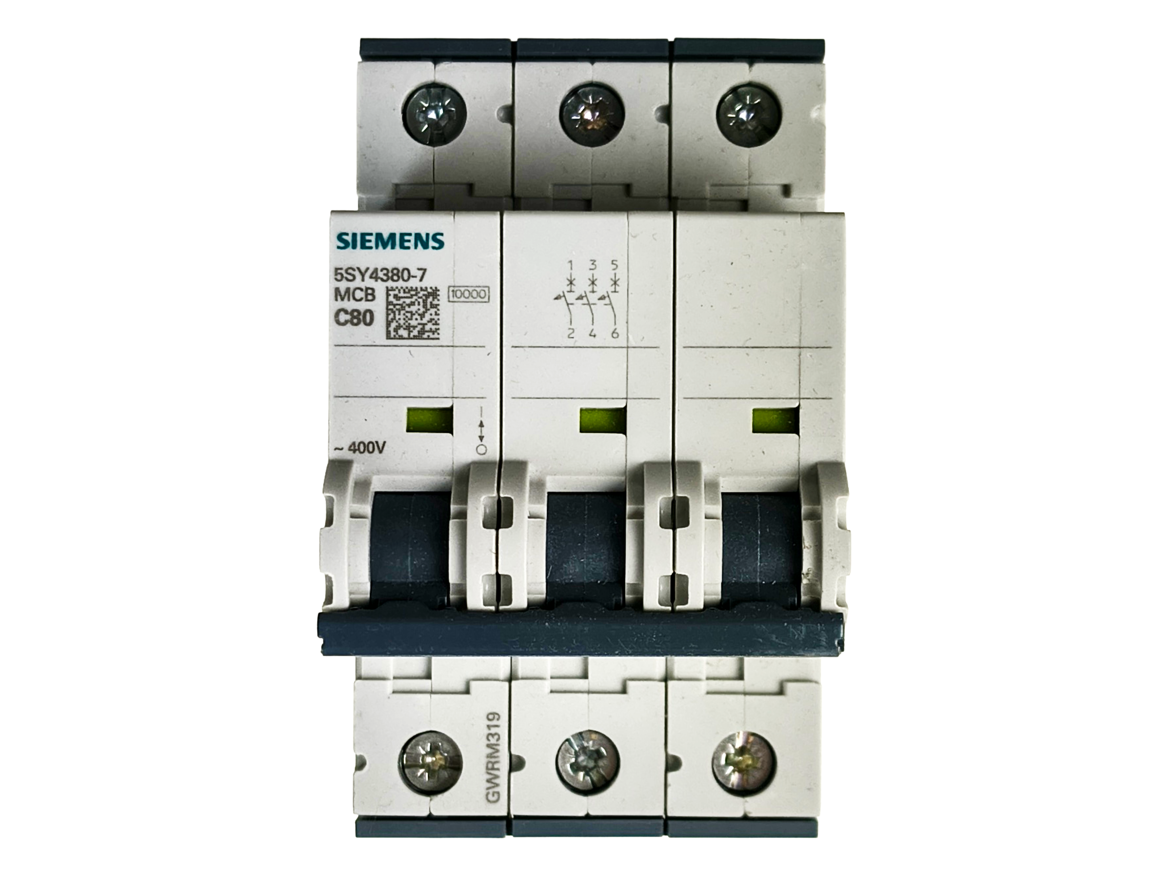 Siemens 5SY4380-7 SUP PTOR 5SY4 3P 480V 80A 5K C-TRIP — Interruptores automáticos y fusibles