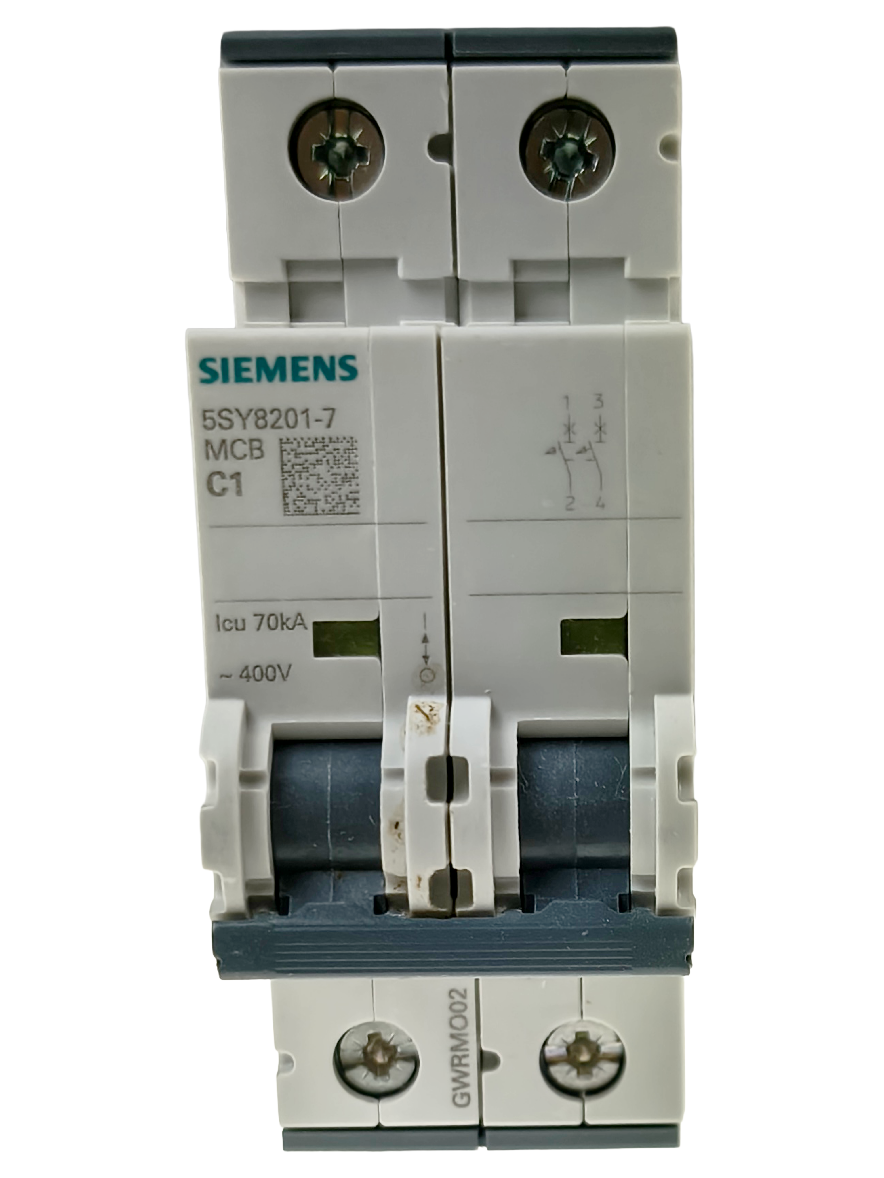 Siemens 5SY8201-7 SUP PTOR 5SY8 2P 480V 1A 5K C-TRIP — Interruptores automáticos y fusibles