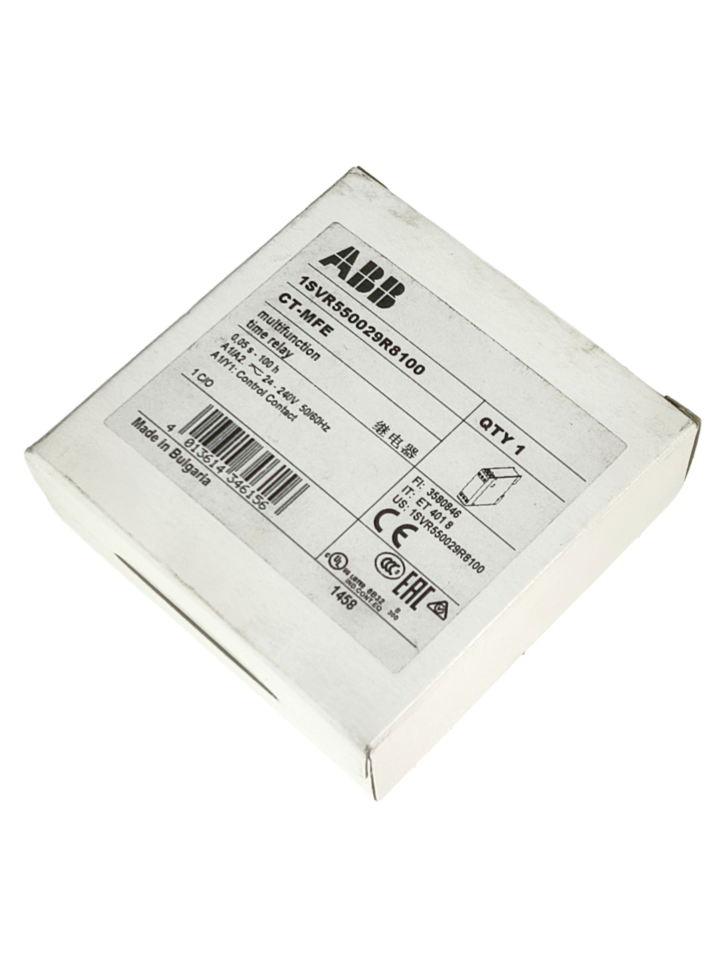ABB 1SVR550029R8100 Multifunction Time Relay 1c/o, 0.05s-100h, 24-240VAC/DC — Styczniki i przekaźniki