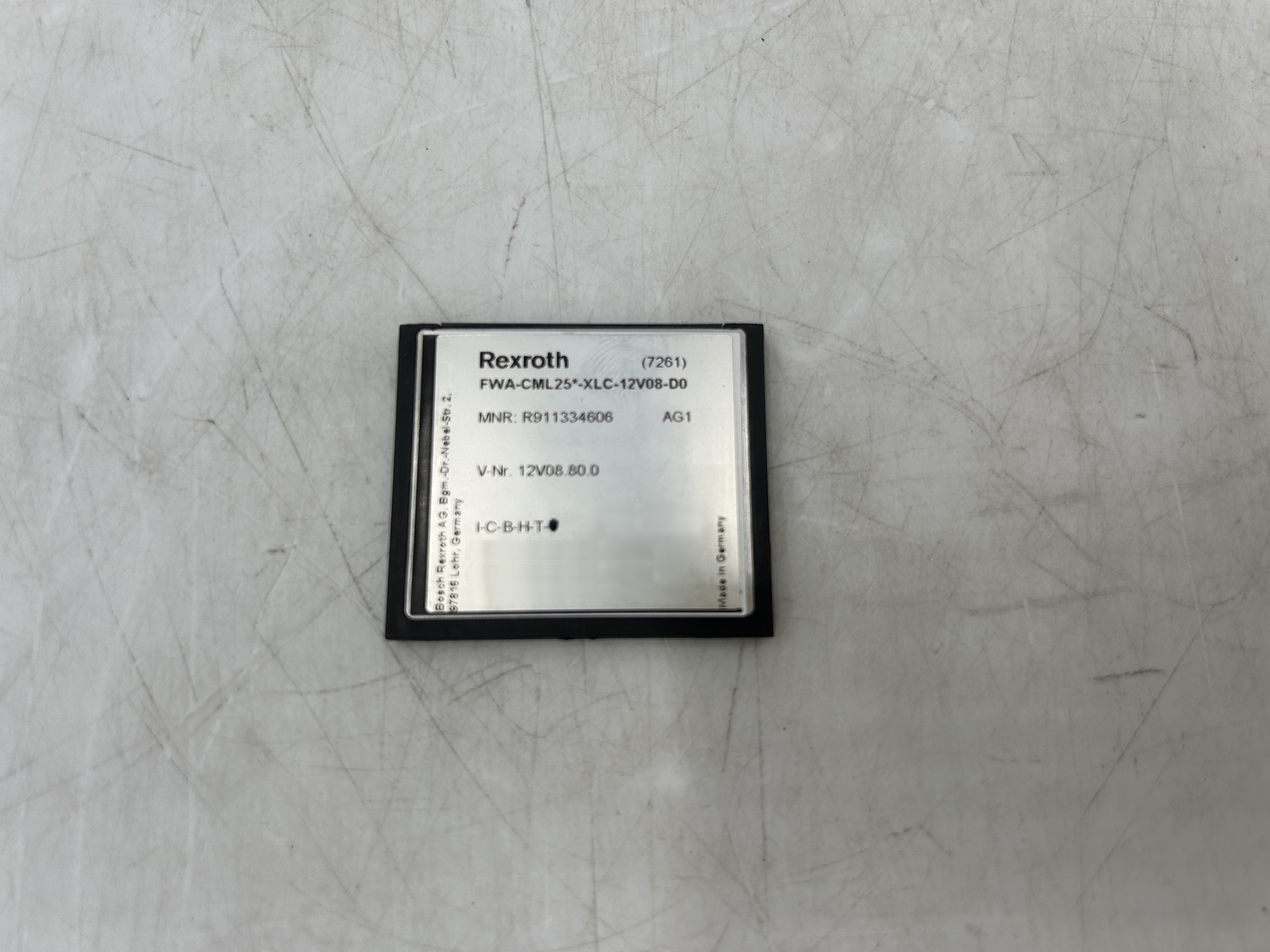 Bosch Rexroth R911334606 FIRMWARE FWA-CML25*-XLC-12VRS-D0