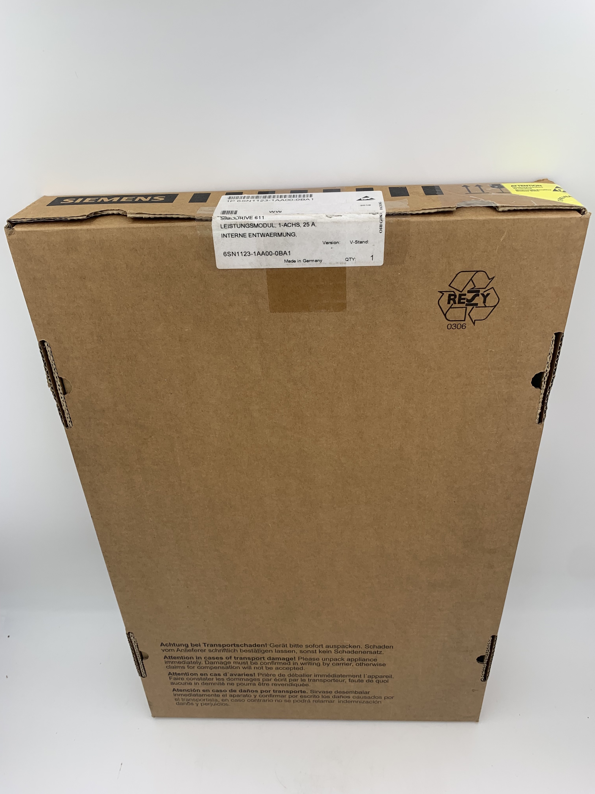 Siemens 6Sn1123-1Aa00-0Ba1 ***spare part*** SIMODRIVE 611 power module, 1-axis, 25 A, internal he... — PLC