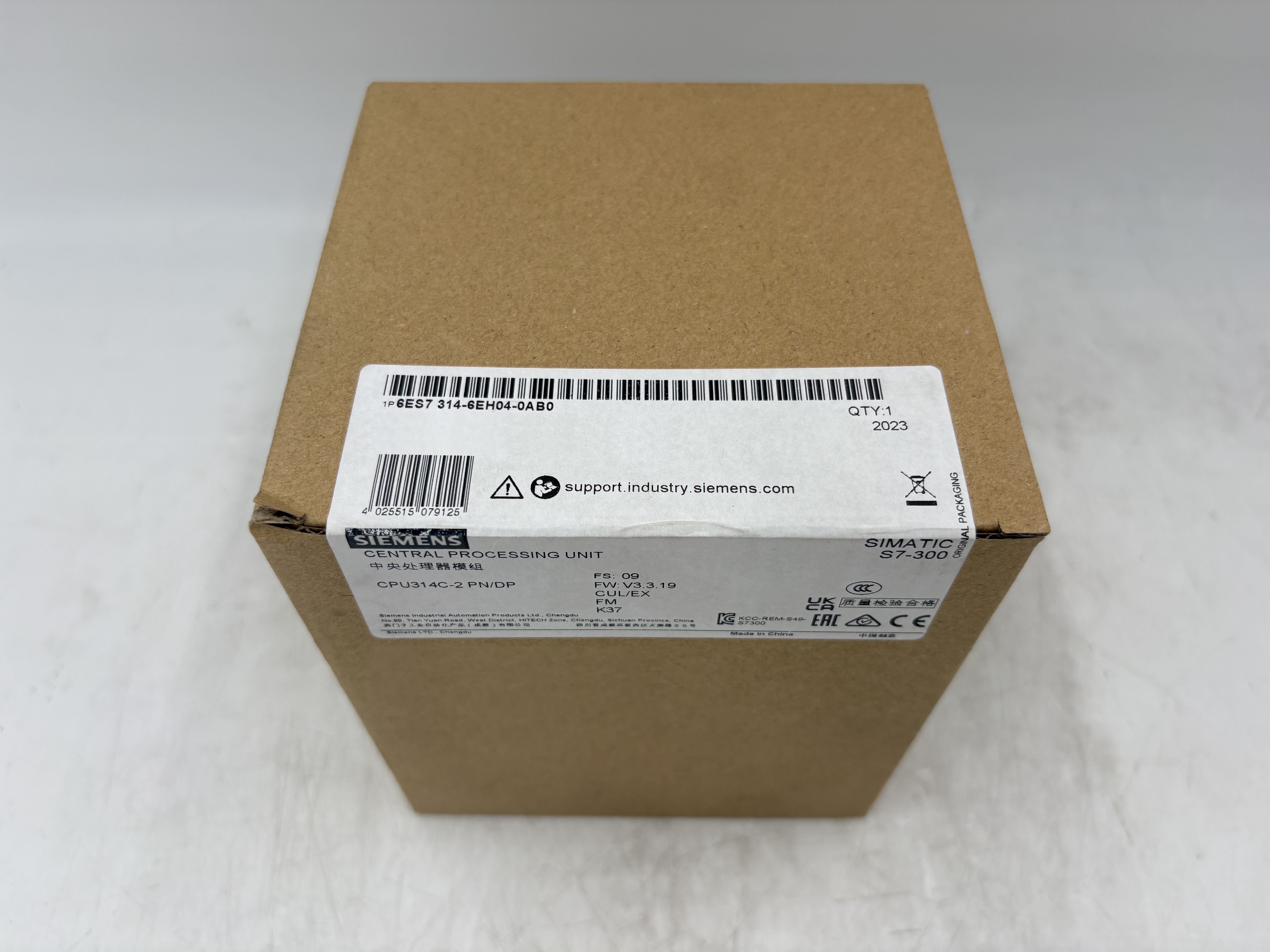 Siemens 6ES7314-6EH04-0AB0 CONTROLER CPU314C-2PN/PD, 192KB, 24DI16DO — PLCs