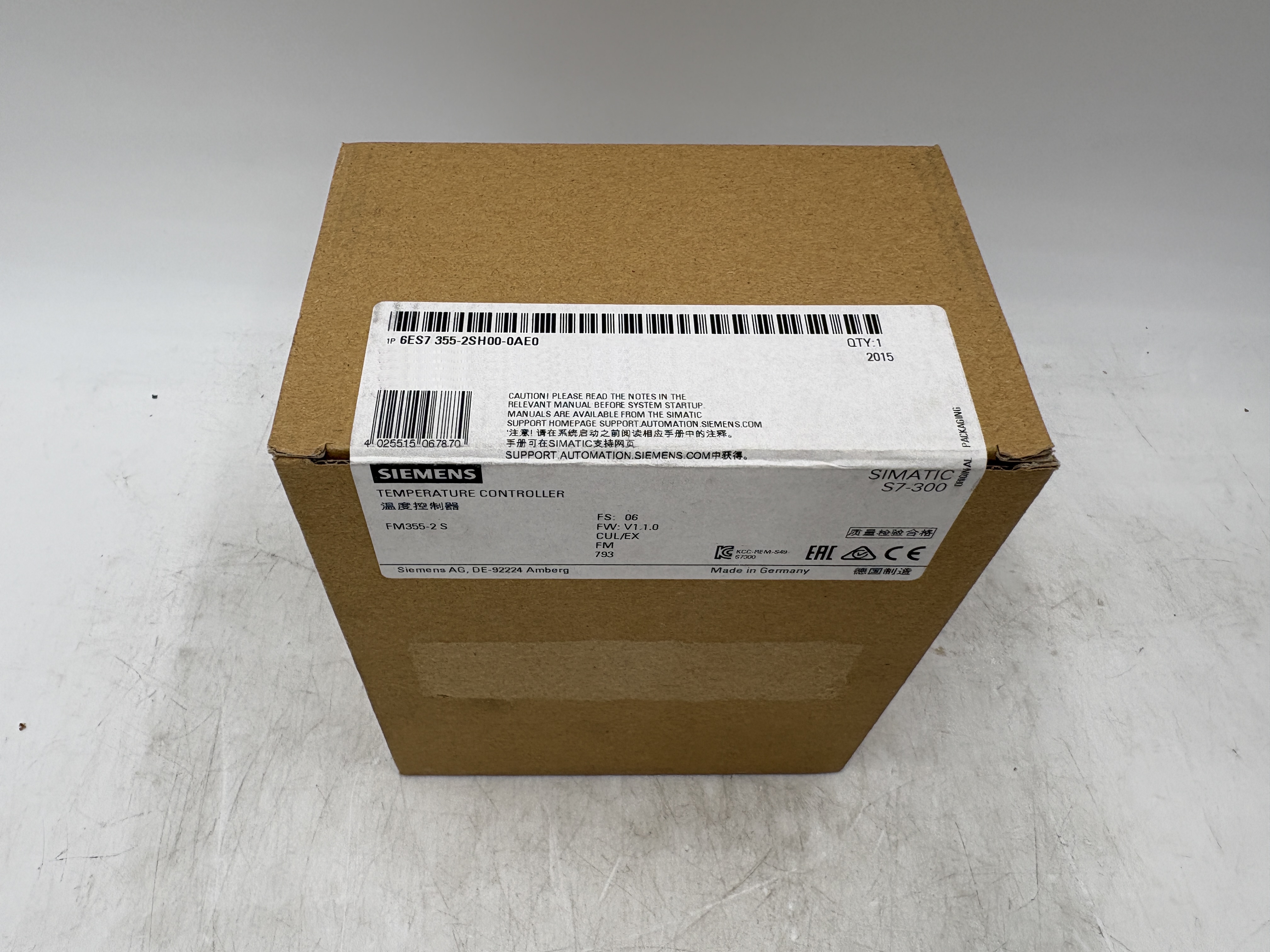 Siemens 6ES7355-2SH00-0AE0 SIMATIC S7-300 Temperature Control Module FM355S, 4 Channel Step and Pulse — PLC