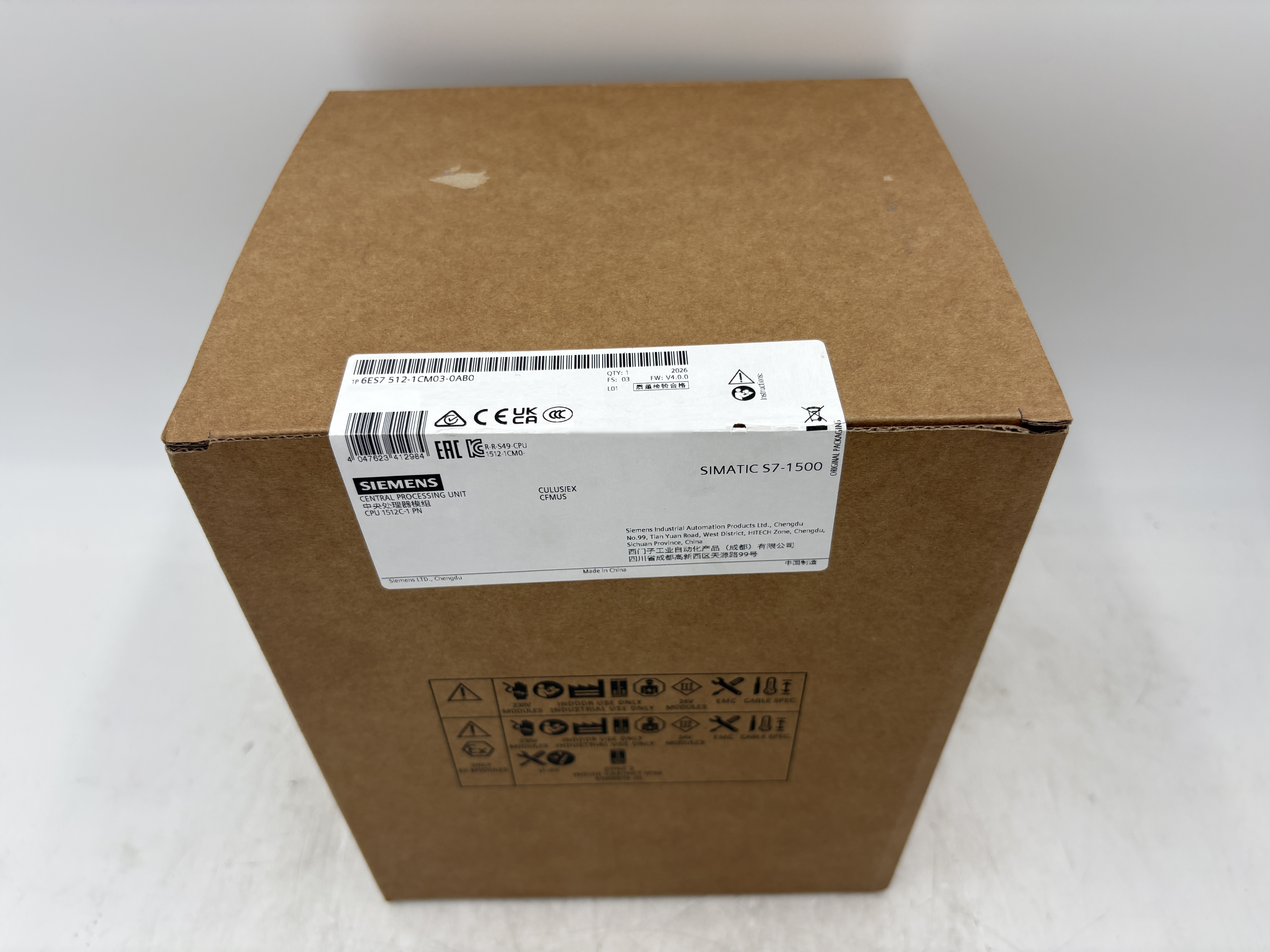 Siemens 6ES7512-1CM03-0AB0 SIMATIC S7-1500 compact CPU, CPU 1512C-1 PN, central processing unit w...