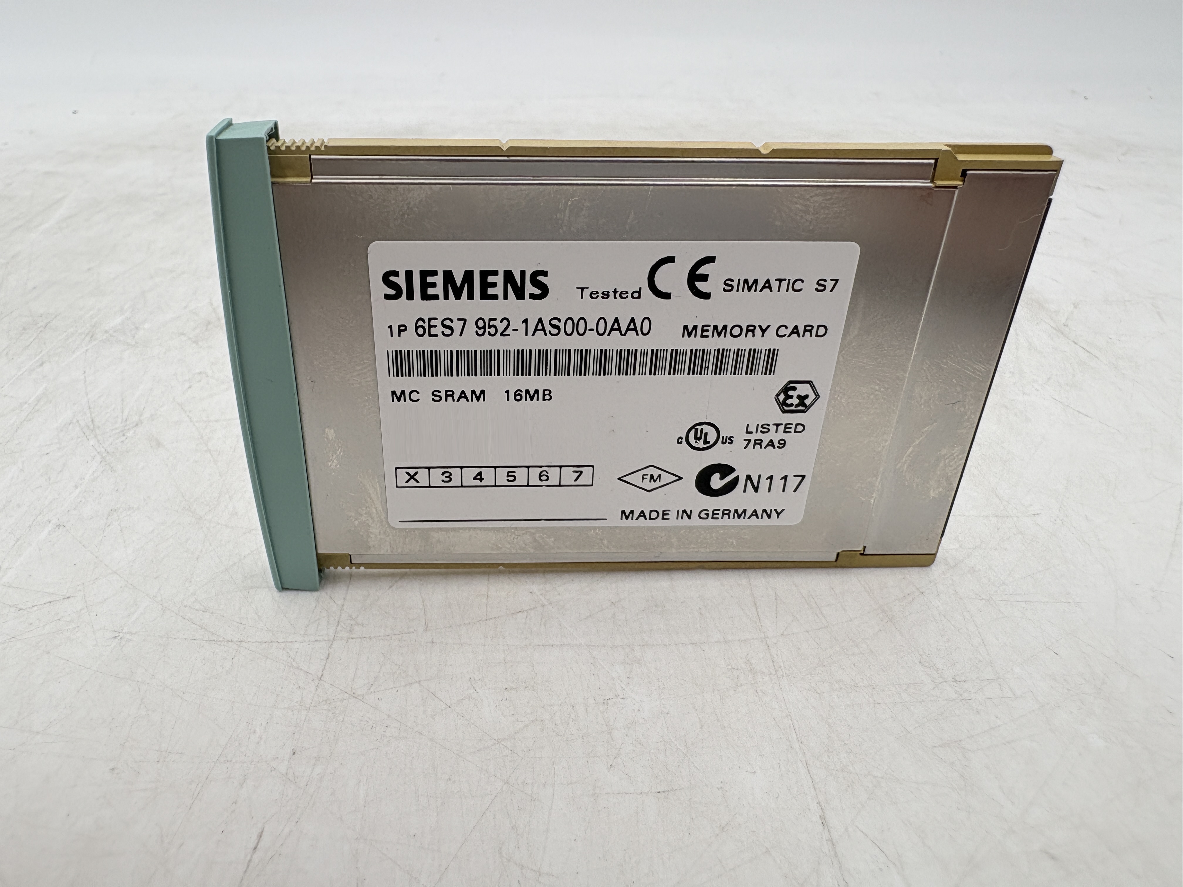 Siemens 6ES7952-1AS00-0AA0 MEMORY RAM CARD S7400 LONG VERS 16MB — PLC Modules & Extensions