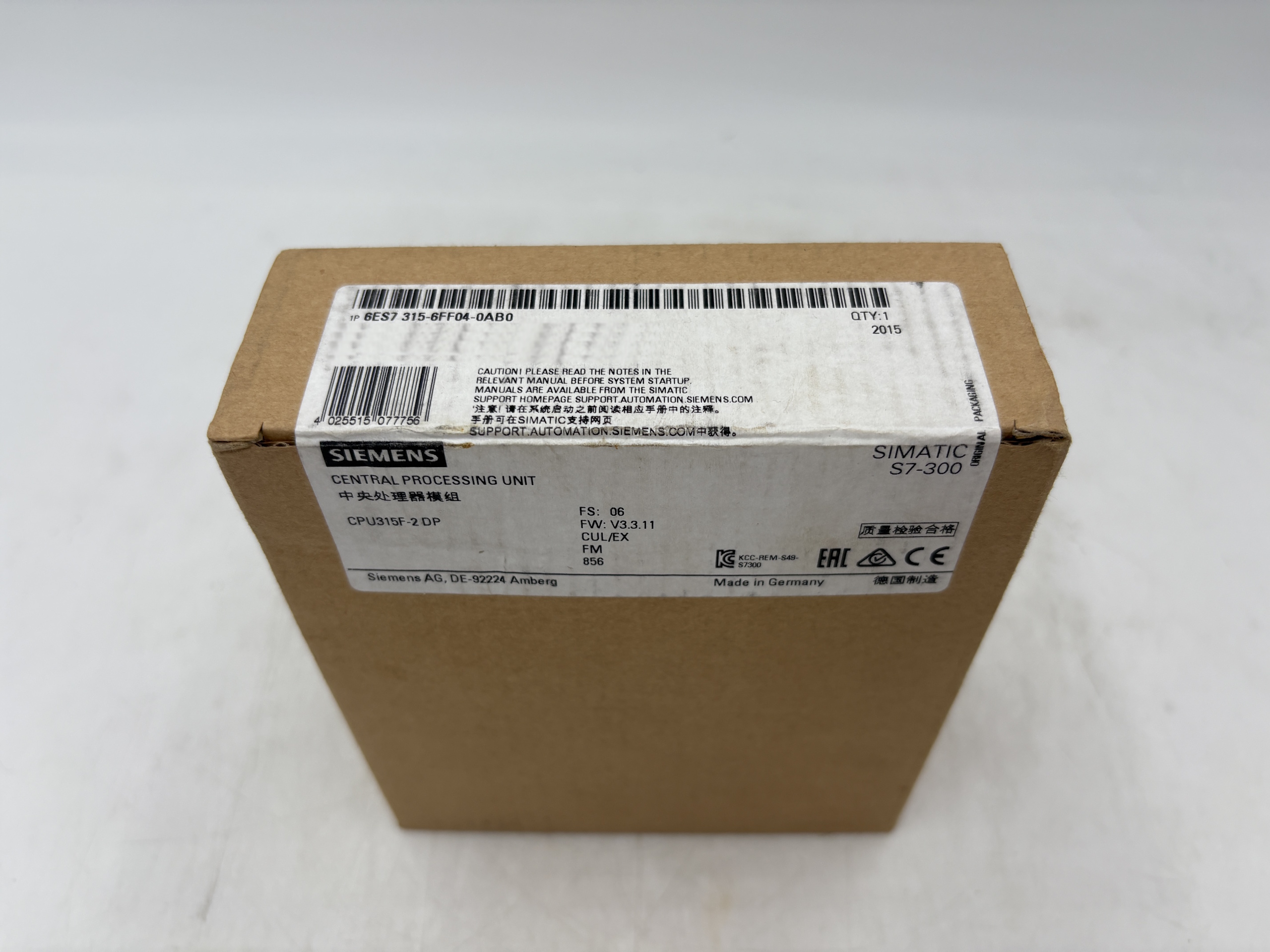 6ES7315-6FF04-0AB0 Siemens, PLC