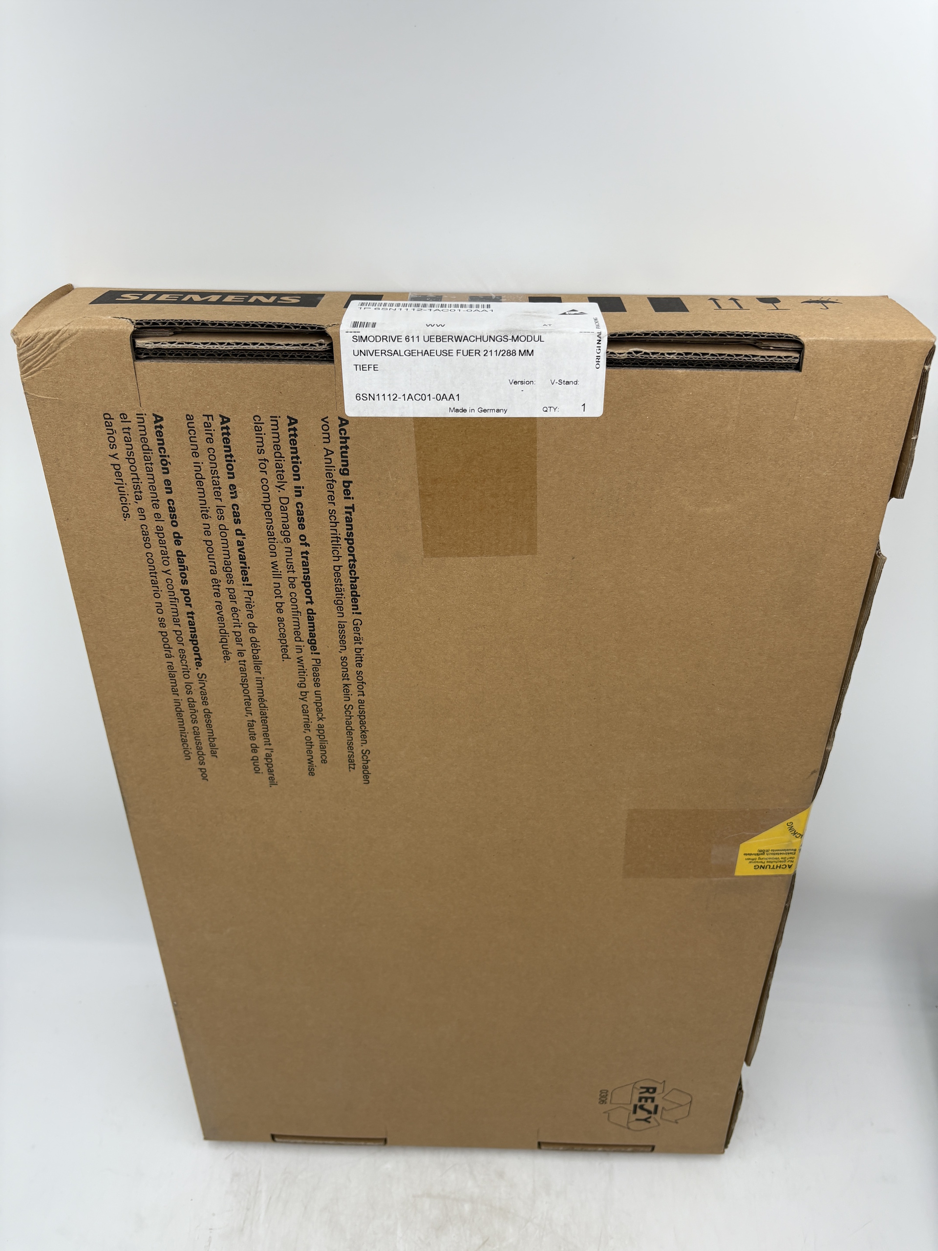 Siemens 6SN1112-1AC01-0AA1 ***SPARE PART*** SIMODRIVE 611 MONITORING MODULE, WITH HOUSING FOR 211... — Azionamenti e inverter