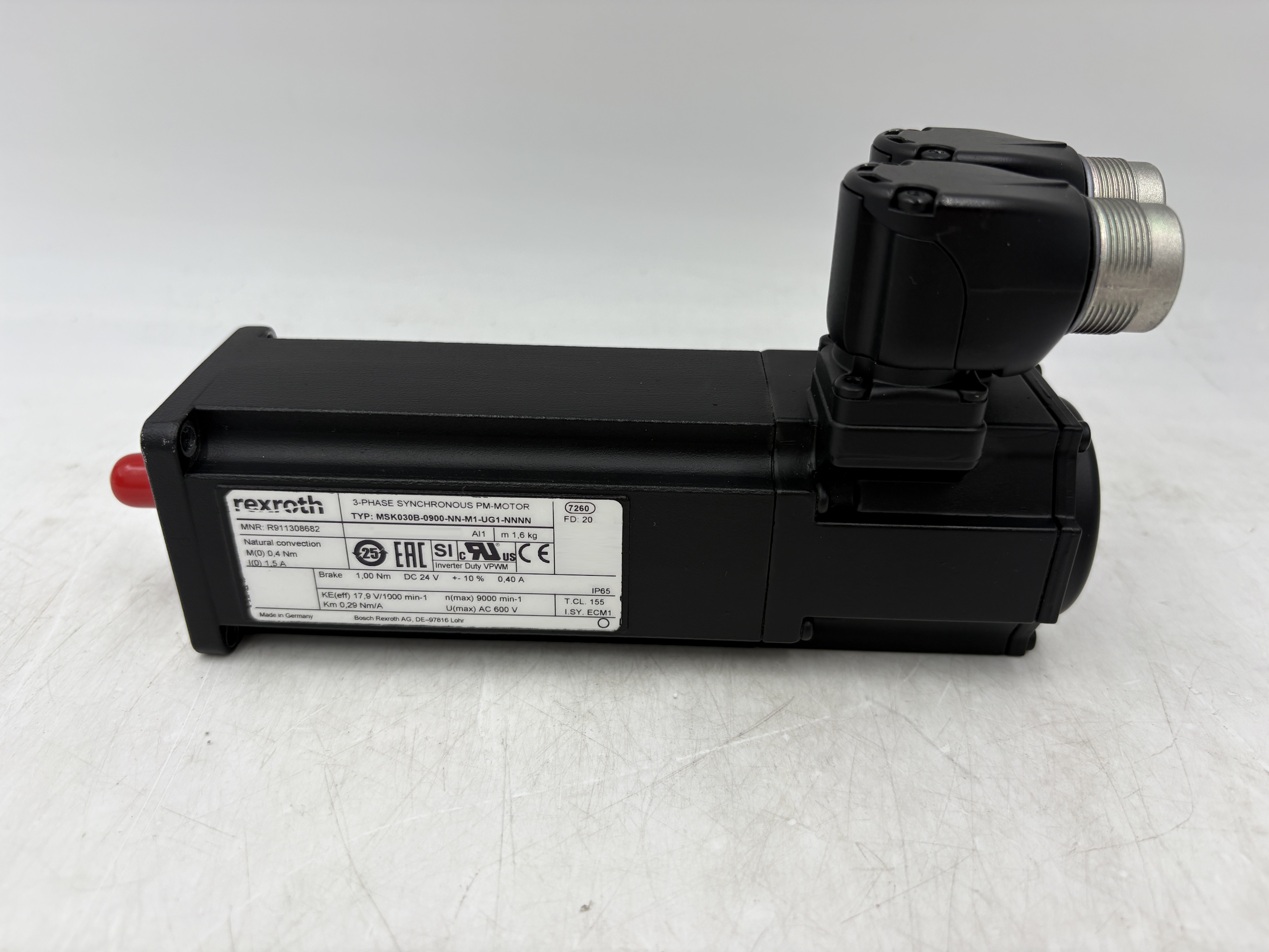 Bosch Rexroth R911308682 SERVOMOTOR MSK030B-0900-NN-M1-UG1-NNNN