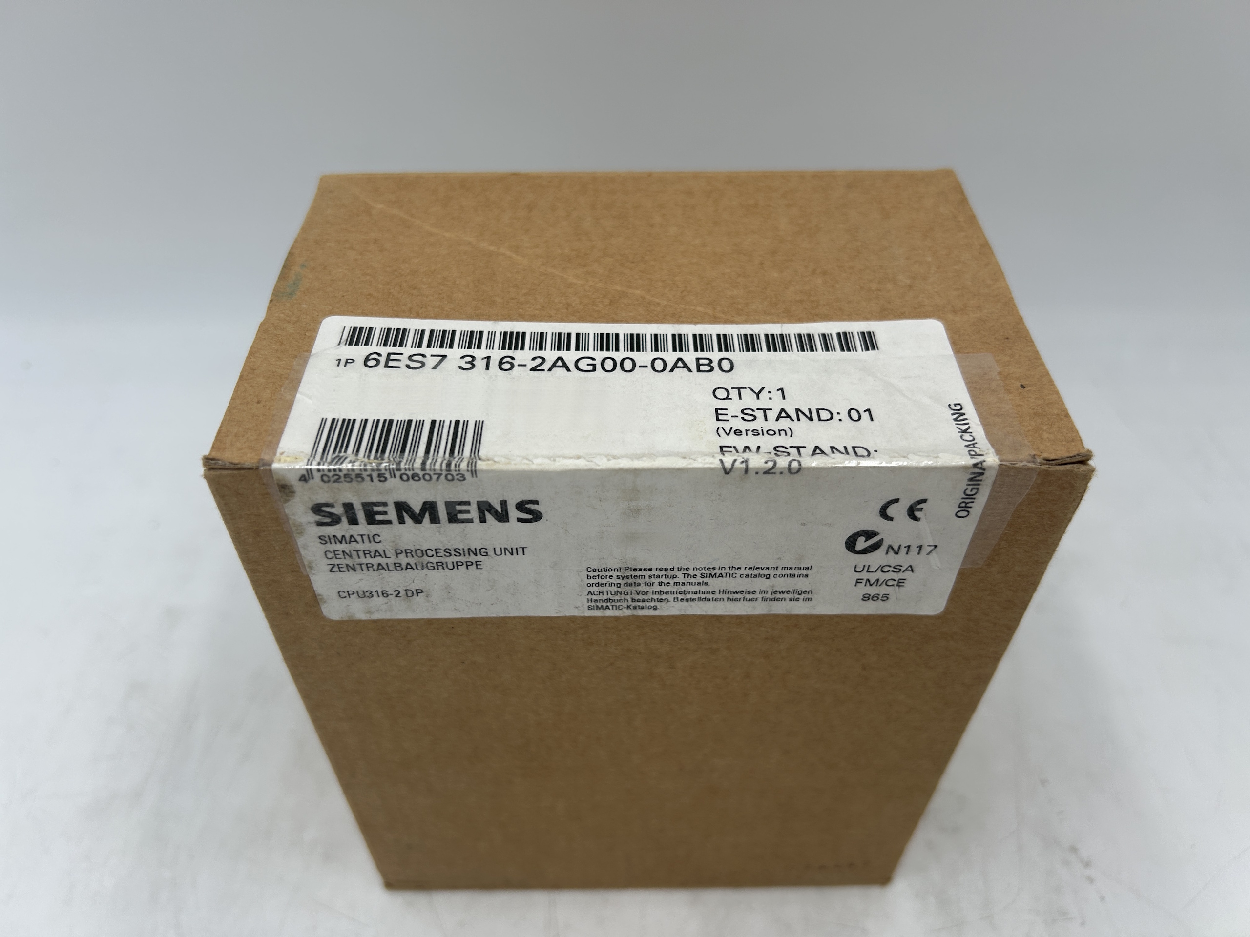 Siemens 6ES7316-2AG00-0AB0 ***Spare part*** SIMATIC S7-300, CPU 316-2DP Central processing unit w... — PLC