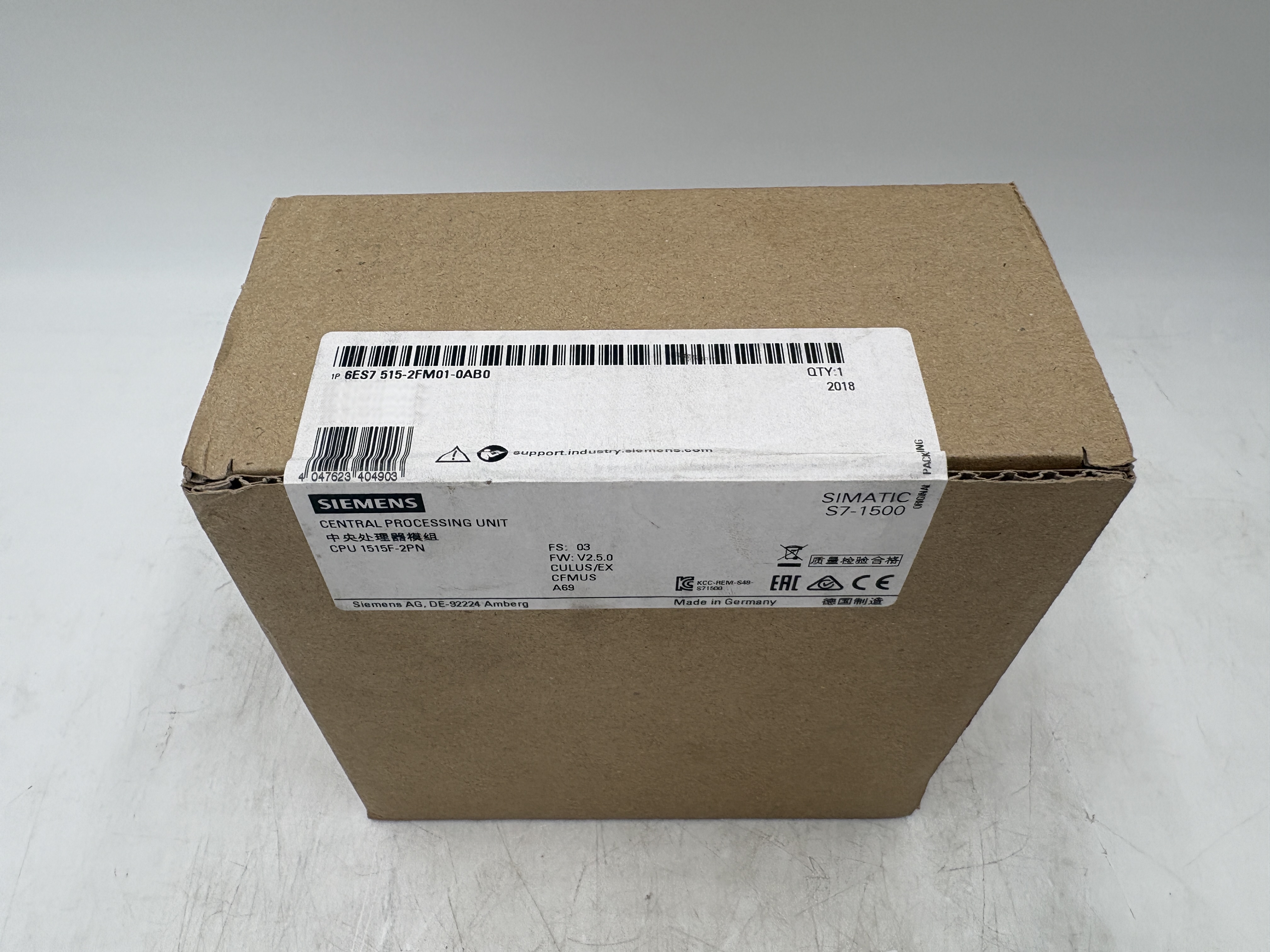 Siemens 6ES7515-2FM01-0AB0 *** Spare part *** SIMATIC S7-1500F, CPU 1515F-2 PN, central processin... — PLC
