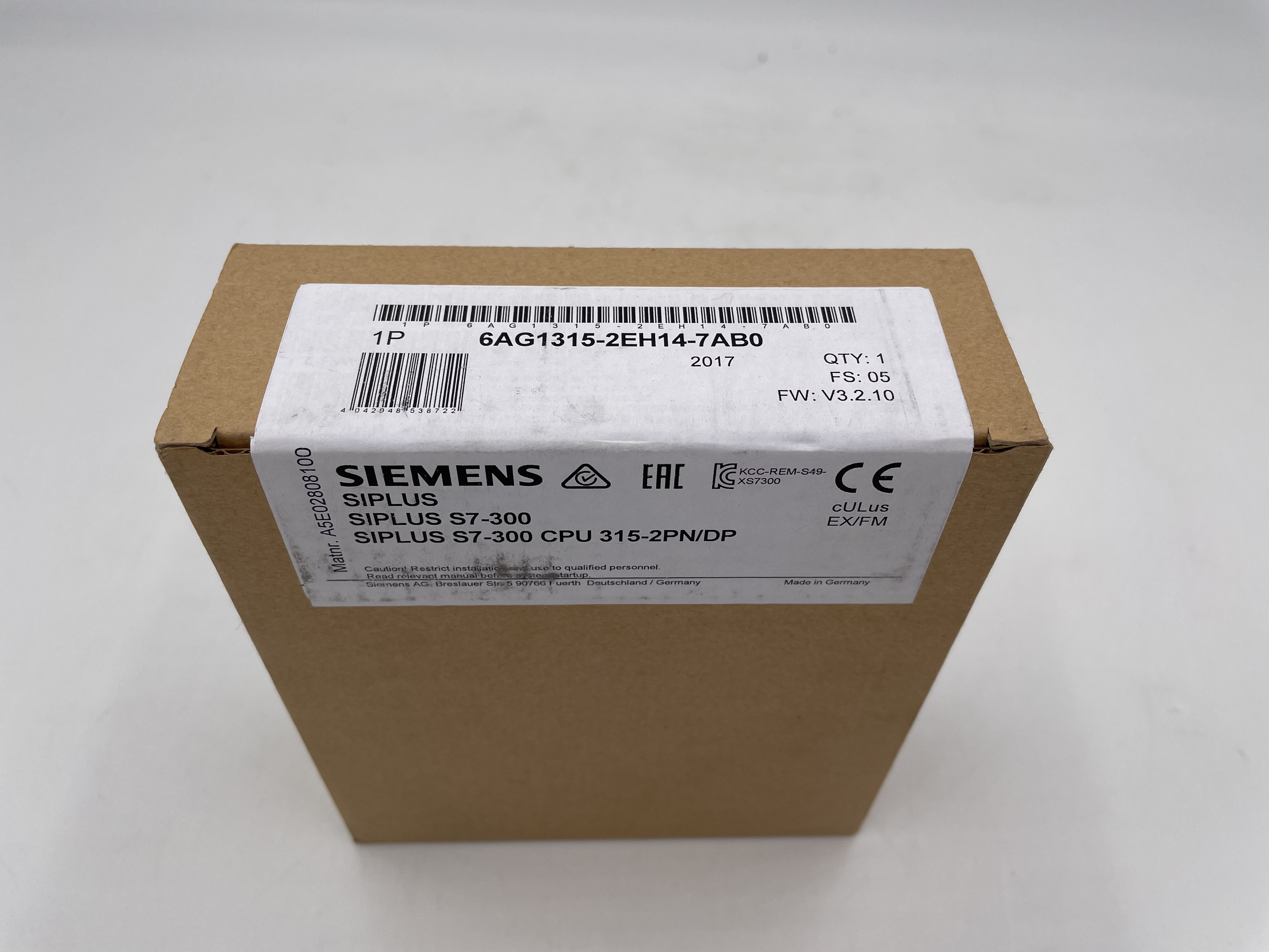 Siemens 6AG1315-2EH14-7AB0 SIPLUS S7-300 CPU315-2PN/DP — PLCs