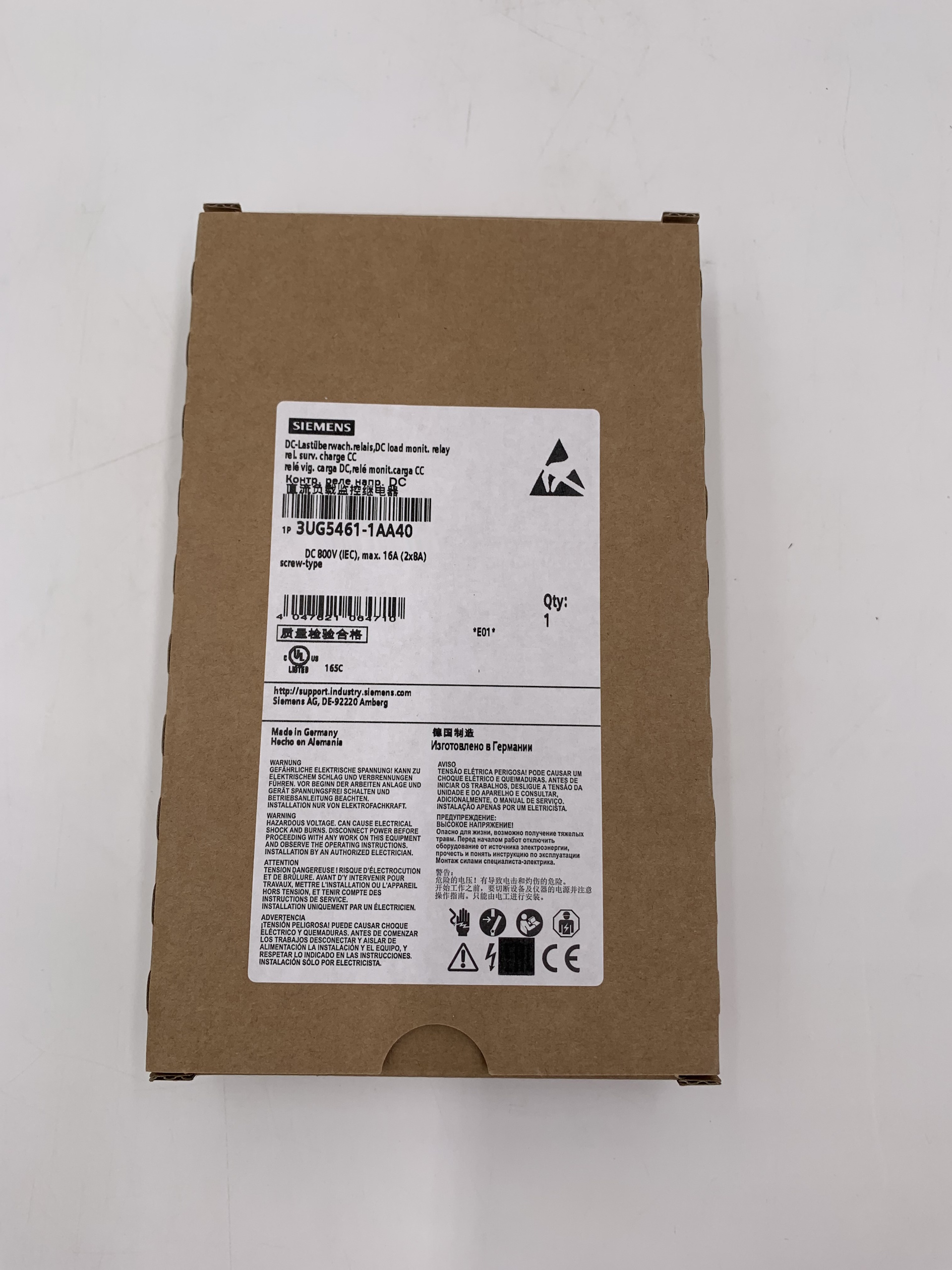 Siemens 3UG5461-1AA40 DC LOAD MONITORING RELAY 0...16A — PLC