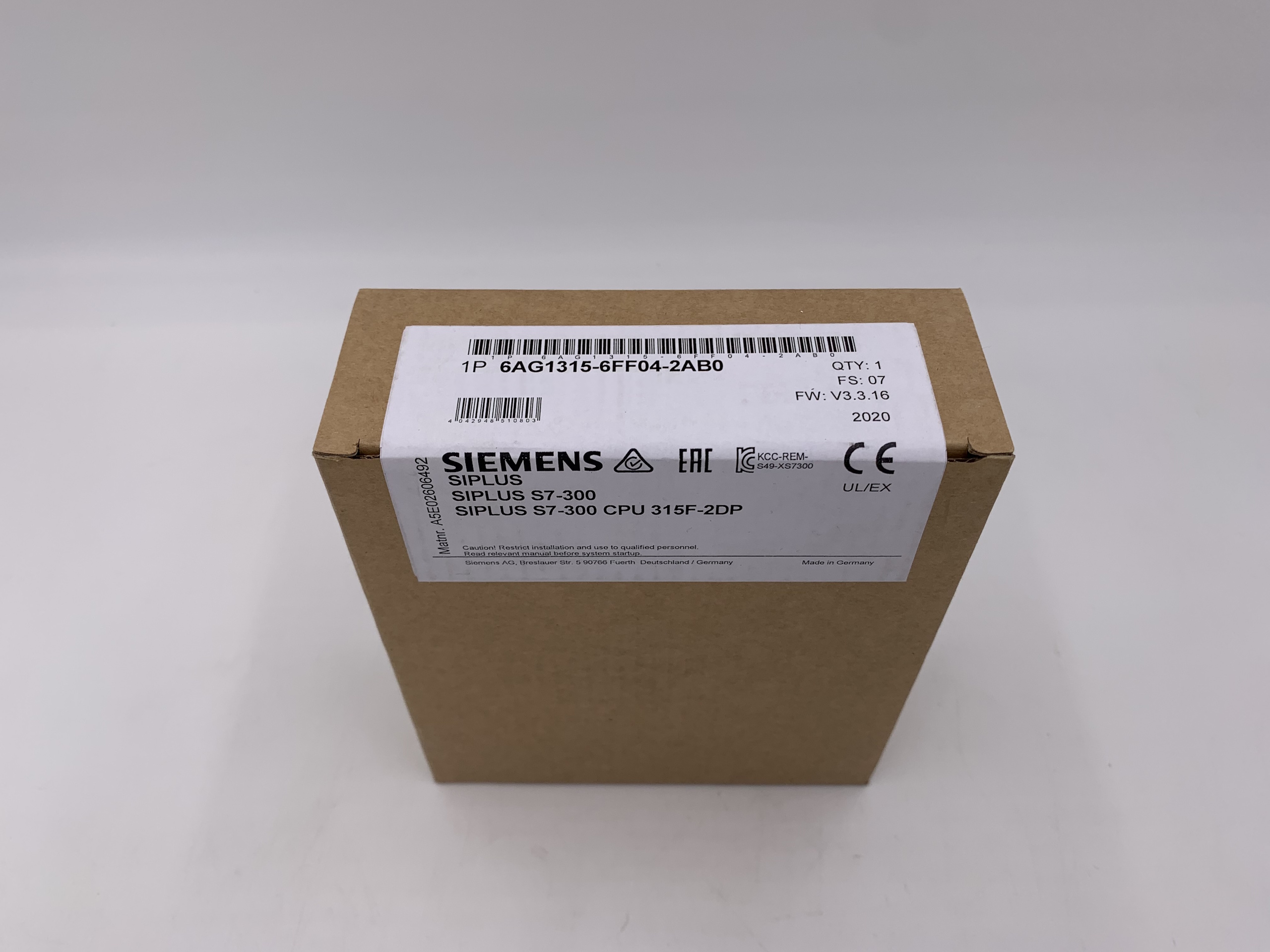 Siemens 6AG1315-6FF04-2AB0 SIPLUS S7-300 CPU 315F-2DP — PLC