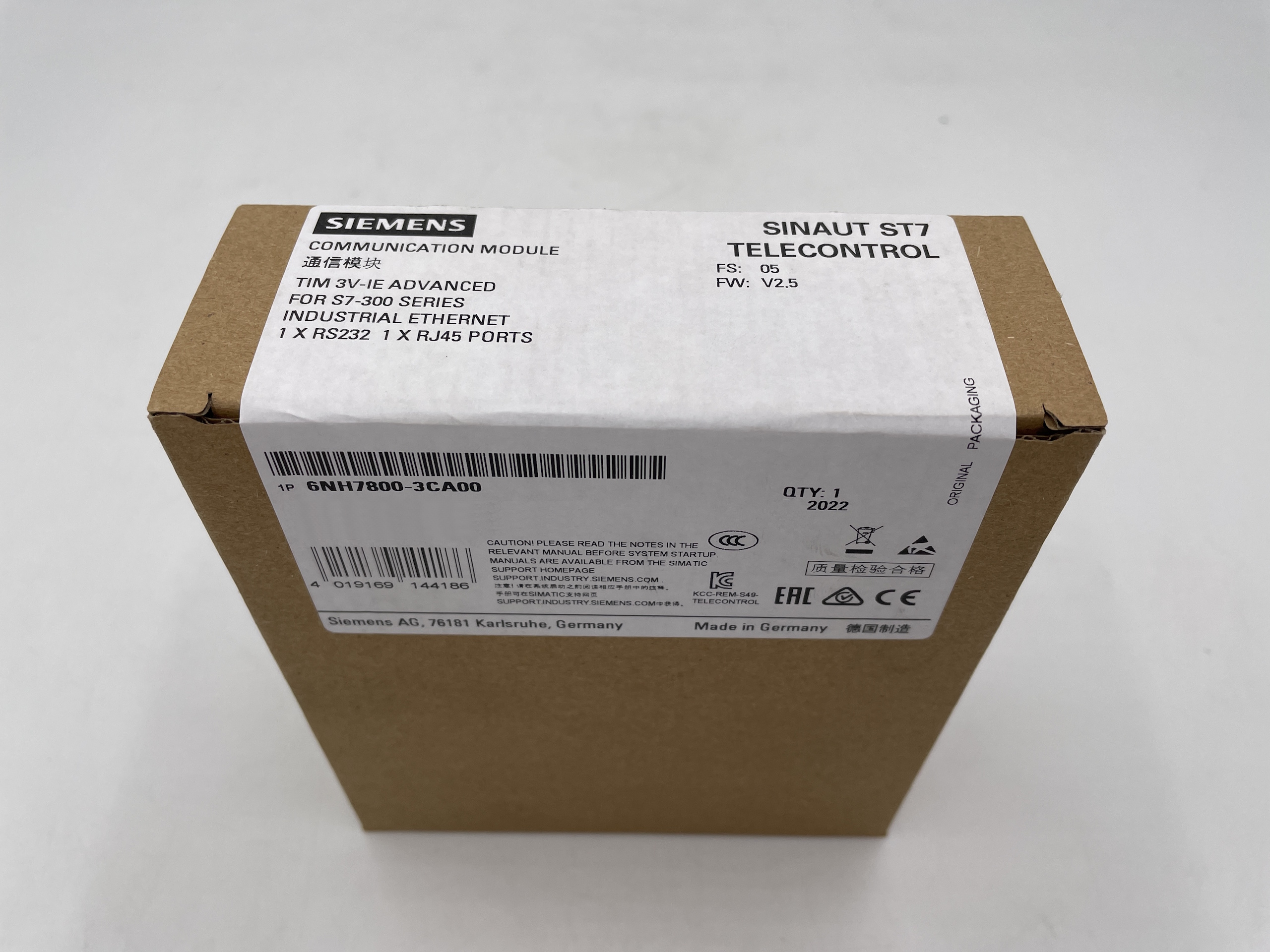 Siemens 6NH7800-3CA00 SINAUT ST7, TIM 3V-IE Advanced Transmission Module for SIMATIC S7-300 — PLC